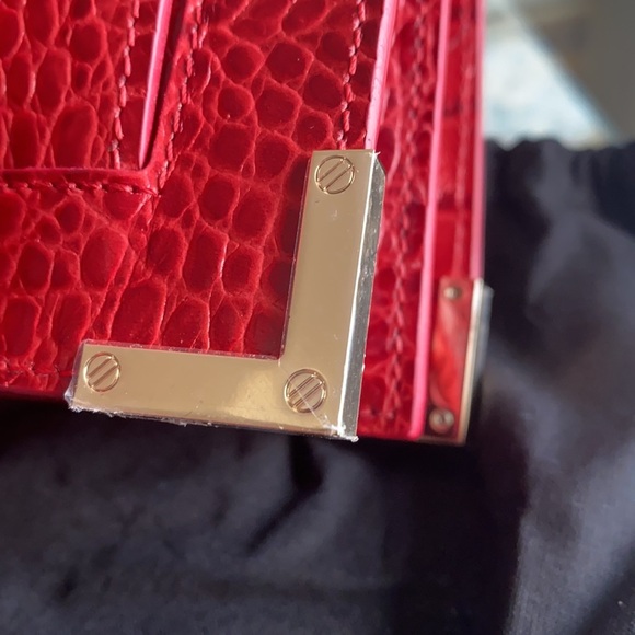 NEW Kooples Red Leather Embossed Emily Bag - Picture 6 of 6